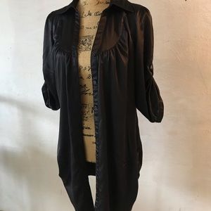 Silk black business attire, throw over.